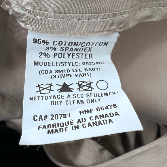 Tommy Hilfiger Tan Pinstripe Trousers Size 12 - Picture 6 of 7